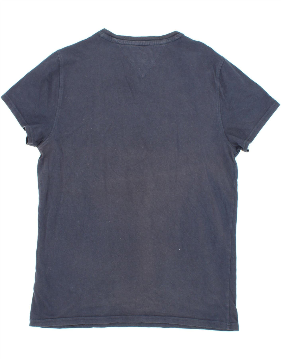 TOMMY HILFIGER Mens Regular Fit T-Shirt Top Medium Navy Blue Cotton Vintage Tommy Hilfiger and Second-Hand Tommy Hilfiger from Messina Hembry 