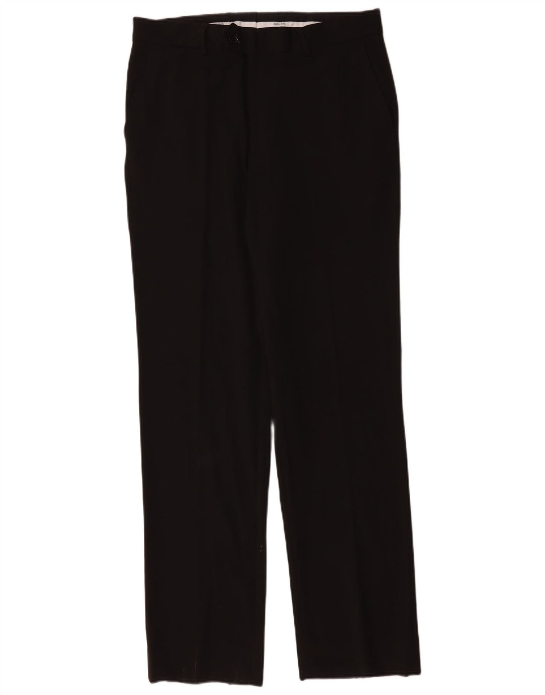 Zara Straight Suit Bukser til mænd EU 42 Large W34 L34 Sort Polyester