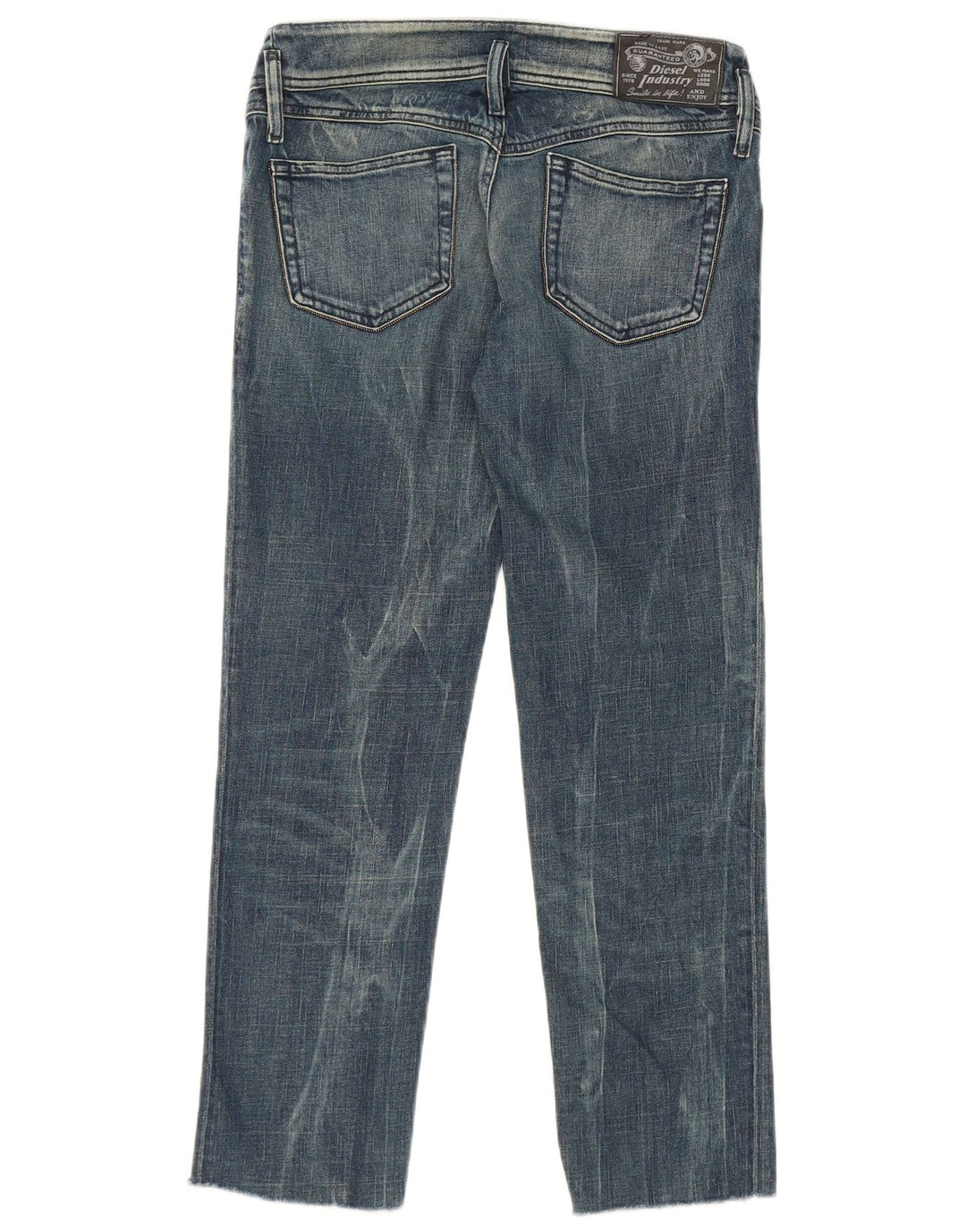 Diesel Dame Matic Straight Jeans W29 L27 Blå Bomuld
