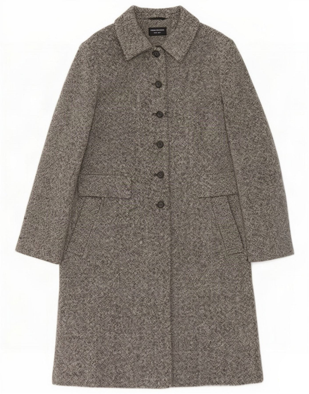 Principles Dameoverfrakke UK 12 Medium Grey Flecked Wool
