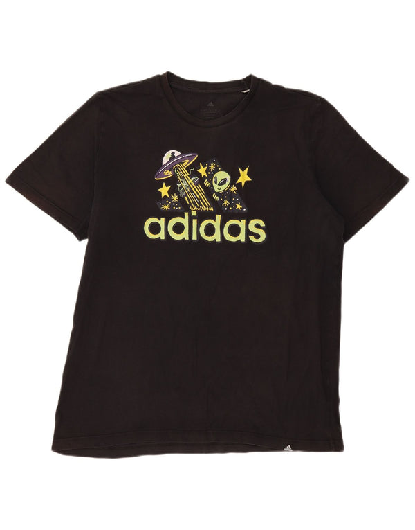 Adidas Grafisk T-shirt top til mænd, stor sort