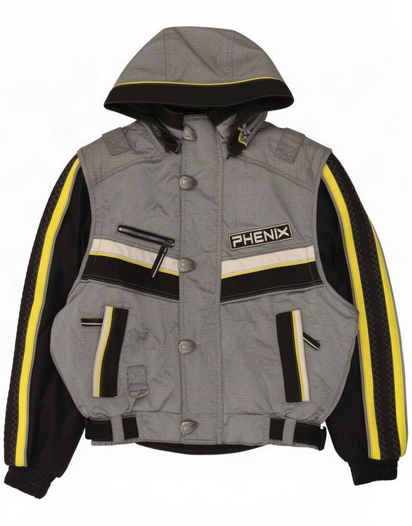 Phenix Skijakke med hætte til mænd EU 48 Medium Grey Colourblock Sports