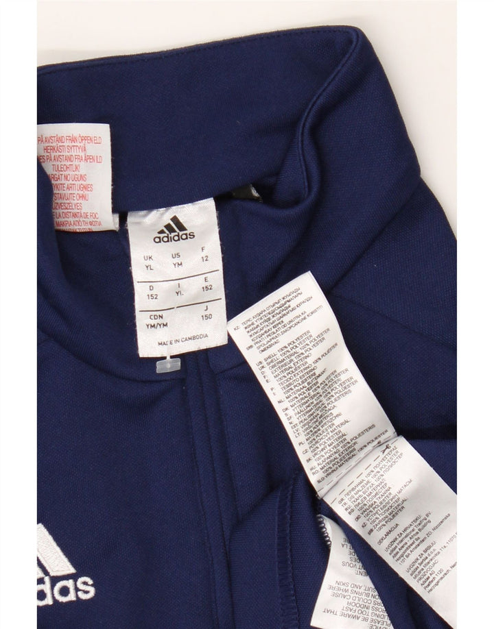 Adidas drenge Climalite pullover træningsdragt top 11-12 år stor marineblå
