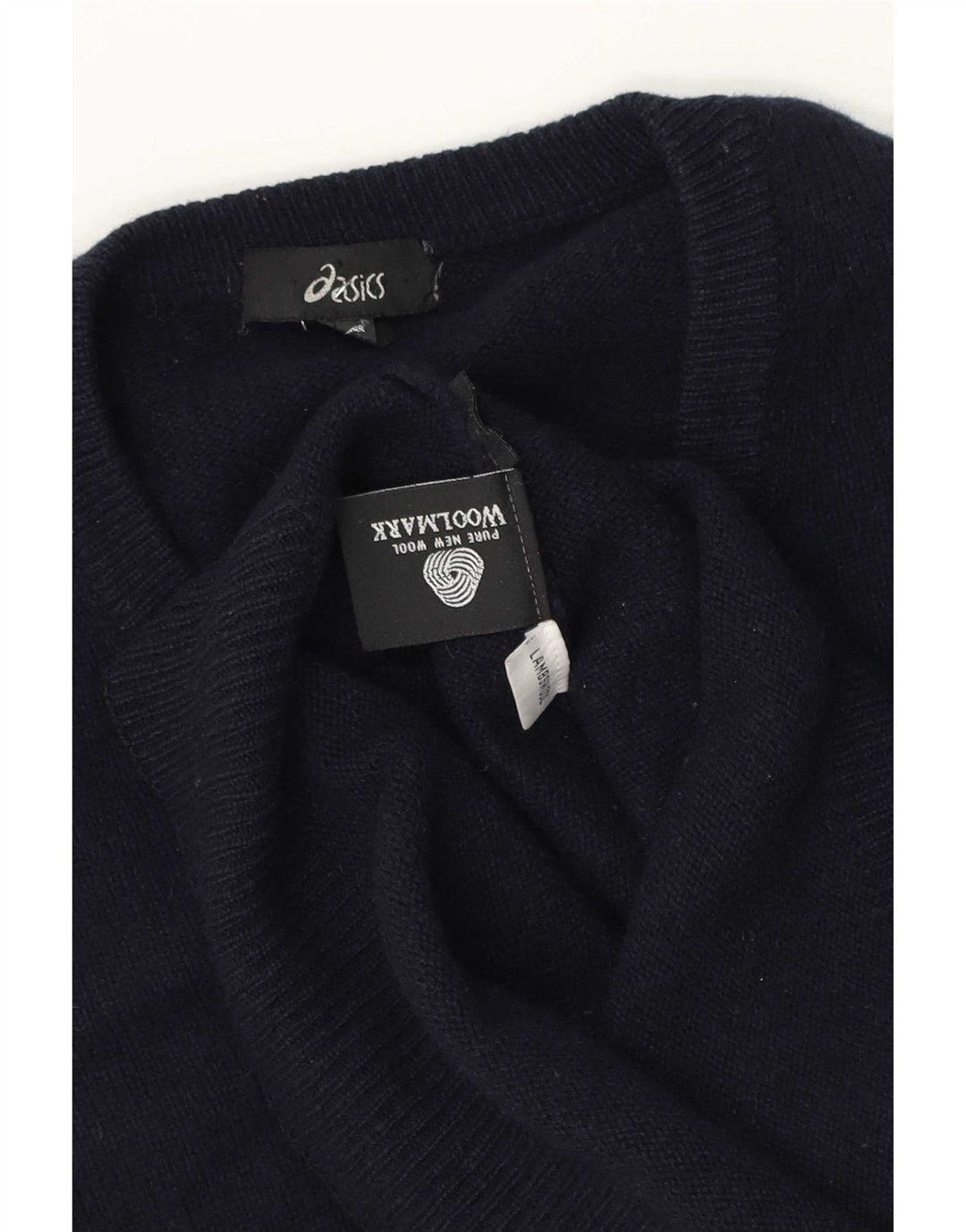 Asics Herre V-hals sweater Stor marineblå lammeuld