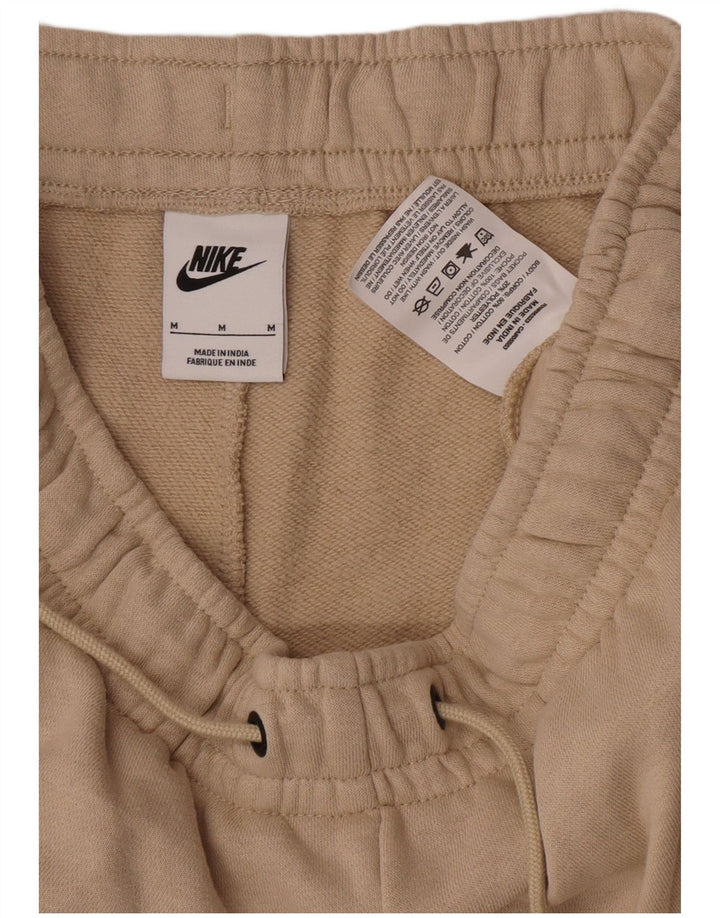 Nike Womens Tracksuit Trousers Joggers UK 12 Medium Beige Cotton