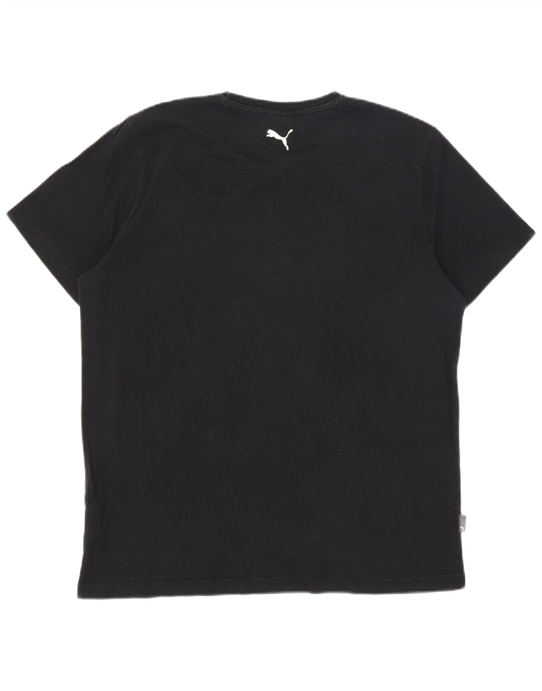 Puma Herre Grafisk T-Shirt Top Stor Sort Bomuld