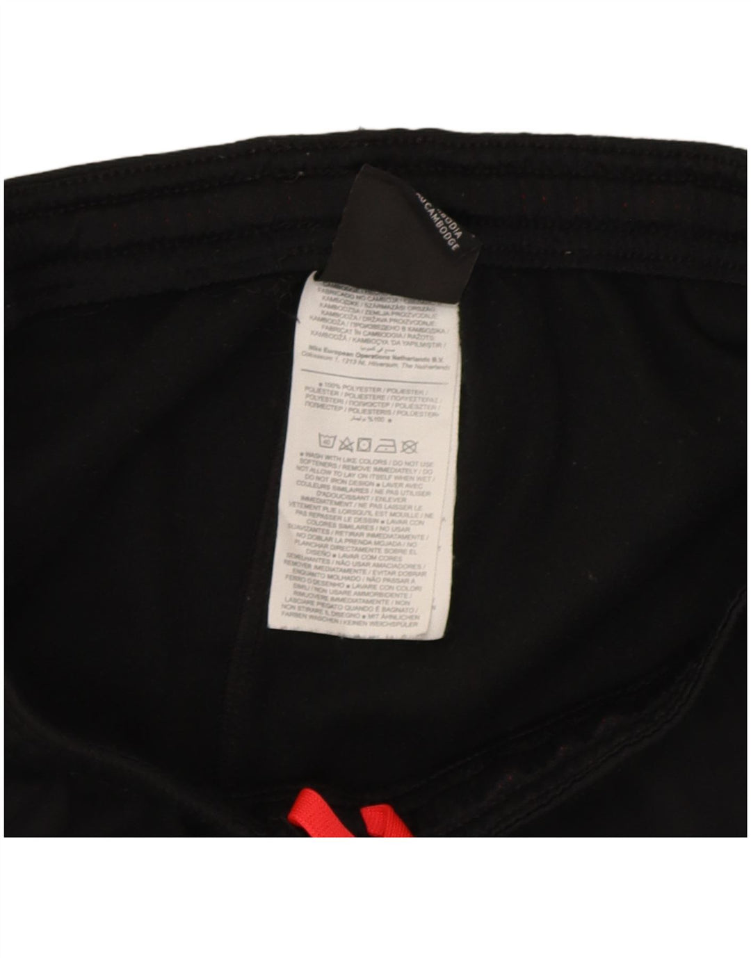 Nike træningsdragtsbukser til kvinder UK 12 Medium Sort Colourblock Polyester