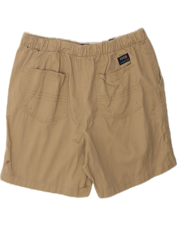IZOD Mens Chino Shorts Large W34  Beige Cotton