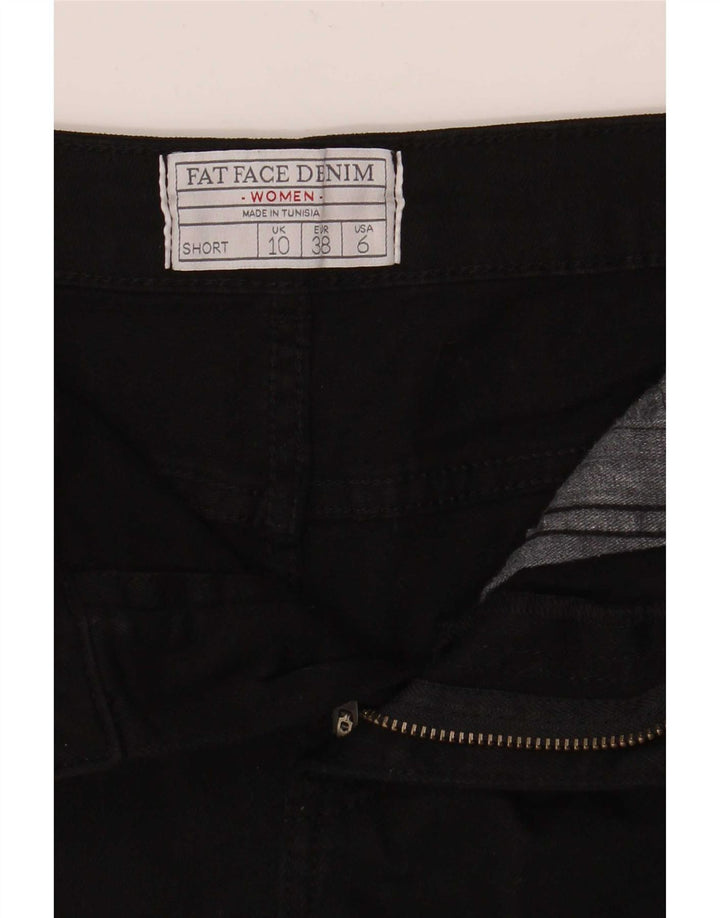 Fat Face Dame Denim Shorts UK 10 Small W27 Black