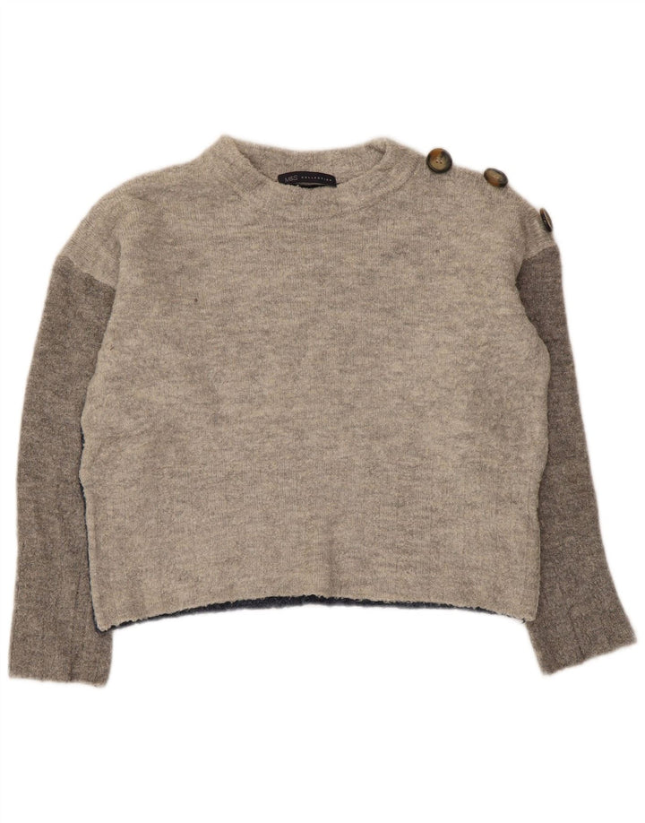 Marks & Spencer Dame sweater med rund hals DK 14 mellemgrå