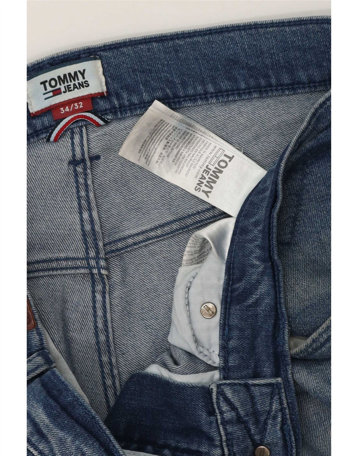 Tommy Hilfiger Straight Jeans til mænd W34 L32 Blå Bomuld