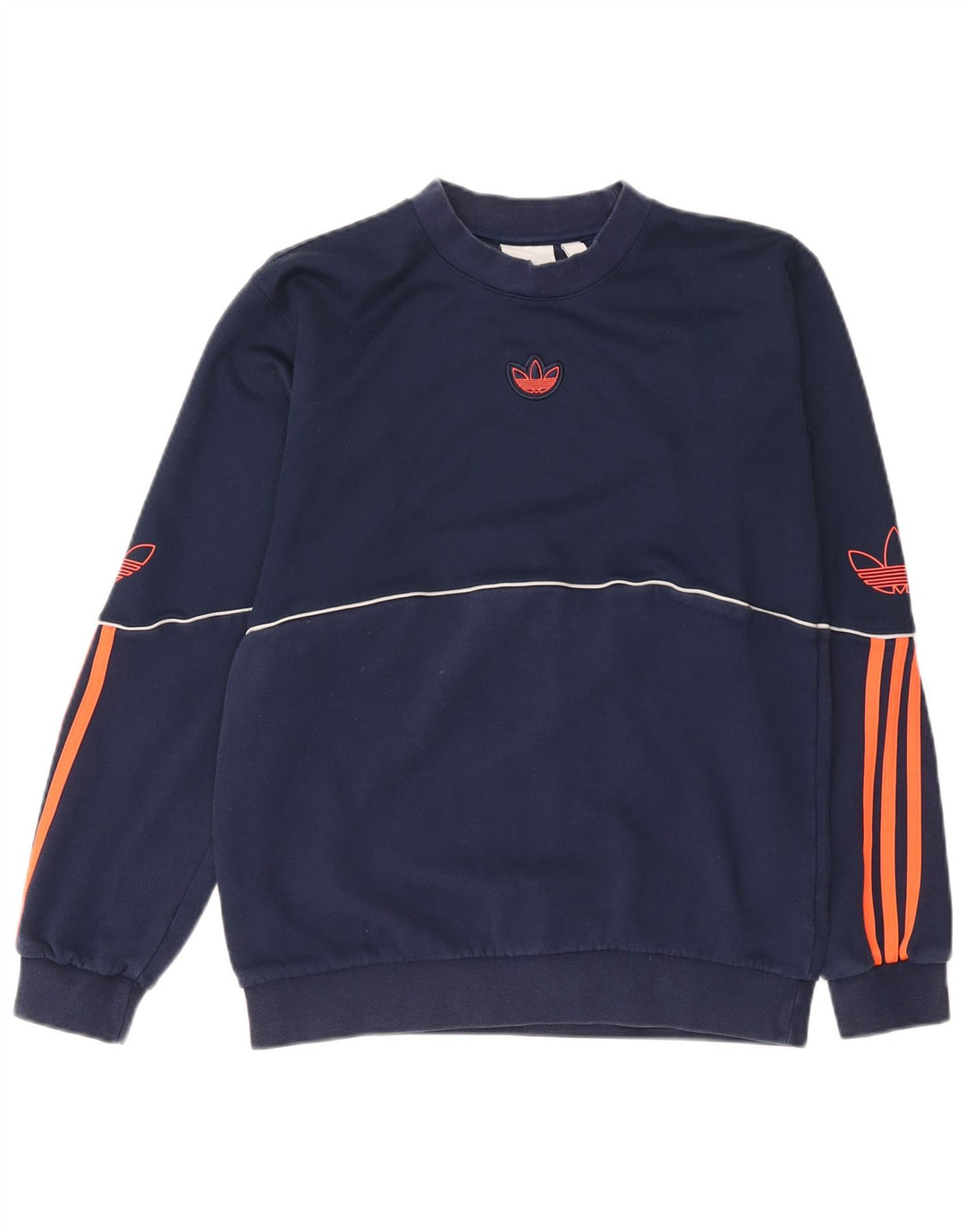 Adidas grafisk sweatshirt til mænd, lille marineblå bomuld