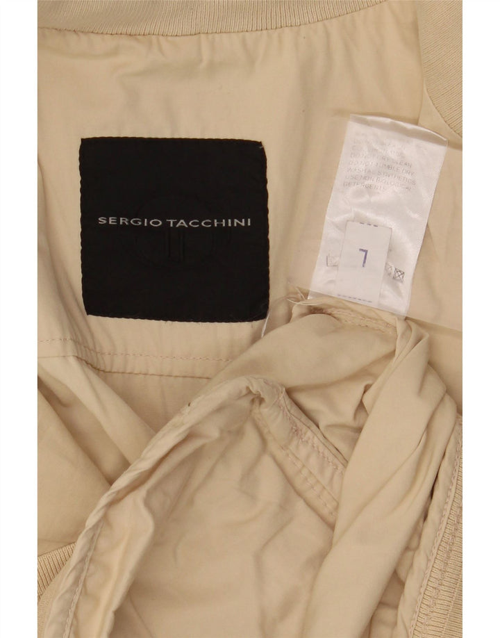 Sergio Tacchini Bomberjakke til mænd UK 40 Stor Beige Bomuld