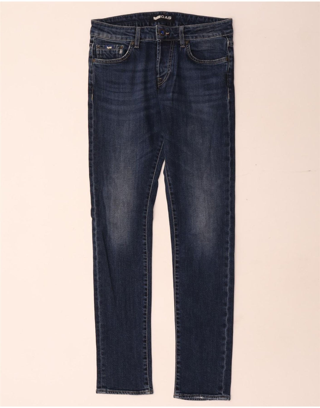 Gas Dame Slim Jeans W29 L32 Blå Bomuld