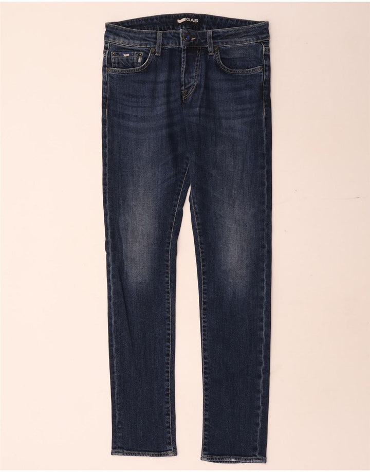Gas Dame Slim Jeans W29 L32 Blå Bomuld