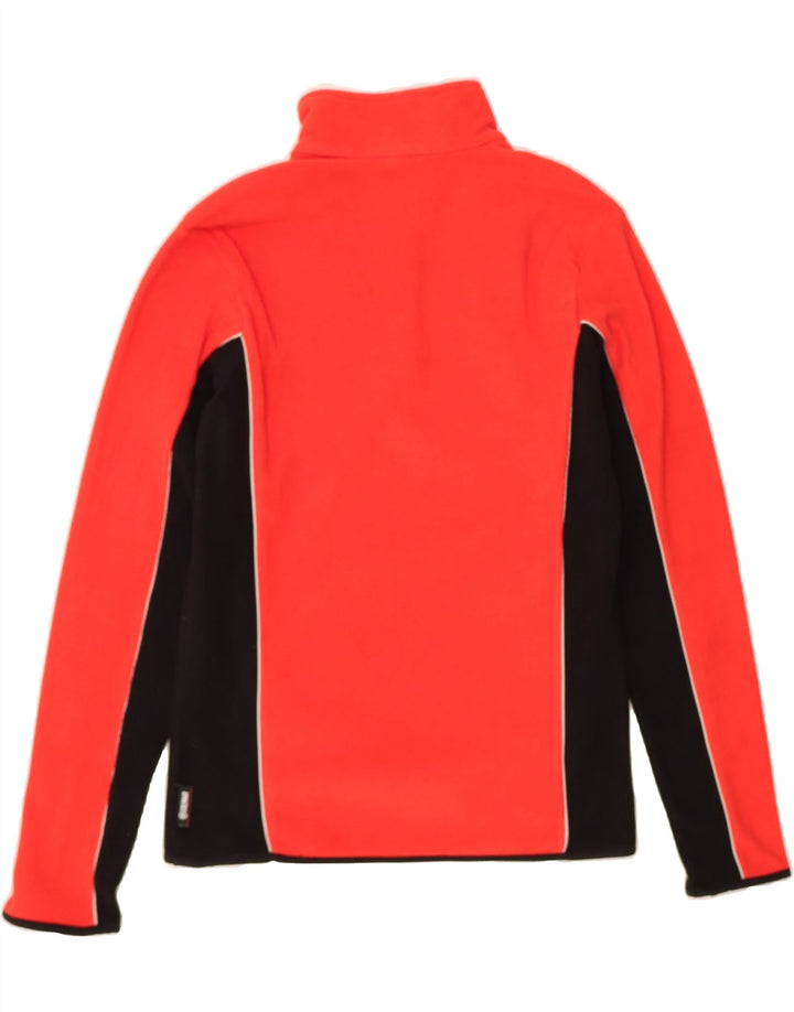 COLMAR Womens Zip Neck Fleece Jumper UK 10 Small Red Colourblock Polyester Vintage Colmar and Second-Hand Colmar from Messina Hembry 