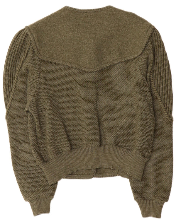 Geiger Dame Cardigan Sweater EU 42 Stor Grøn Uld