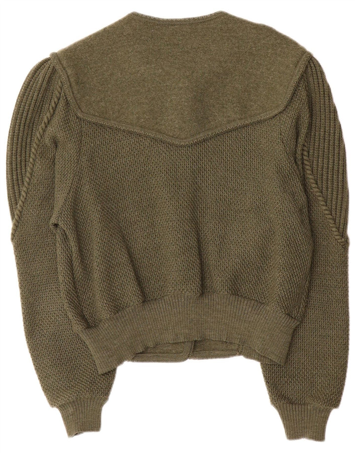 Geiger Dame Cardigan Sweater EU 42 Stor Grøn Uld