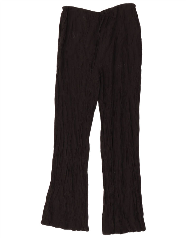 Zara Dame Flare Bukser XL W32 L32 Sort Viscose