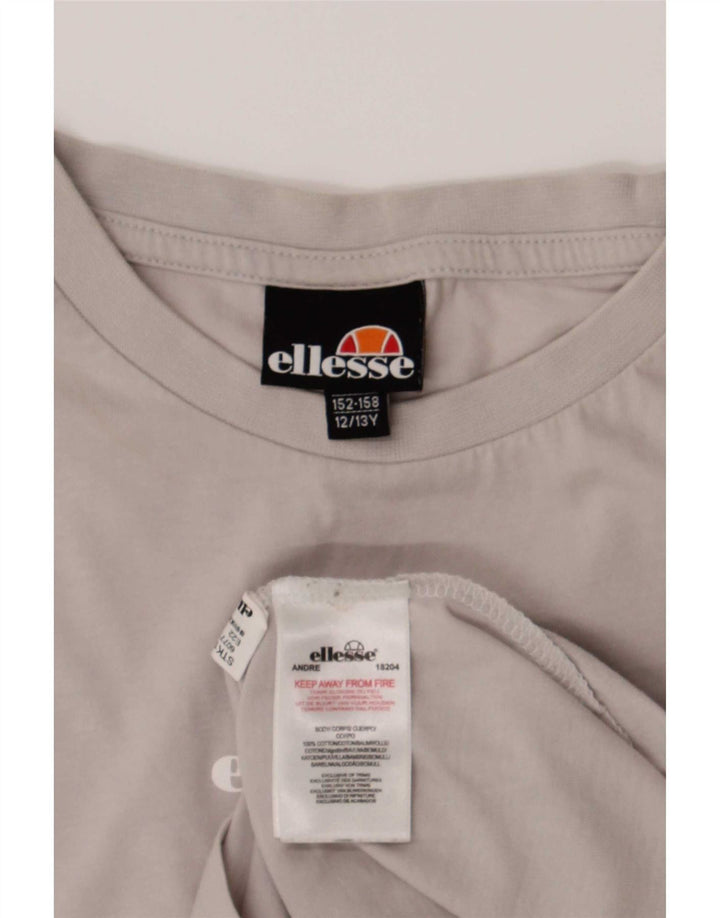 Ellesse Boys T-Shirt Top 12-13 År Grå Bomuld