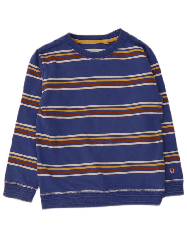 Fat Face Boys Sweatshirt Jumper 5-6 år Blå Stribet Bomuld