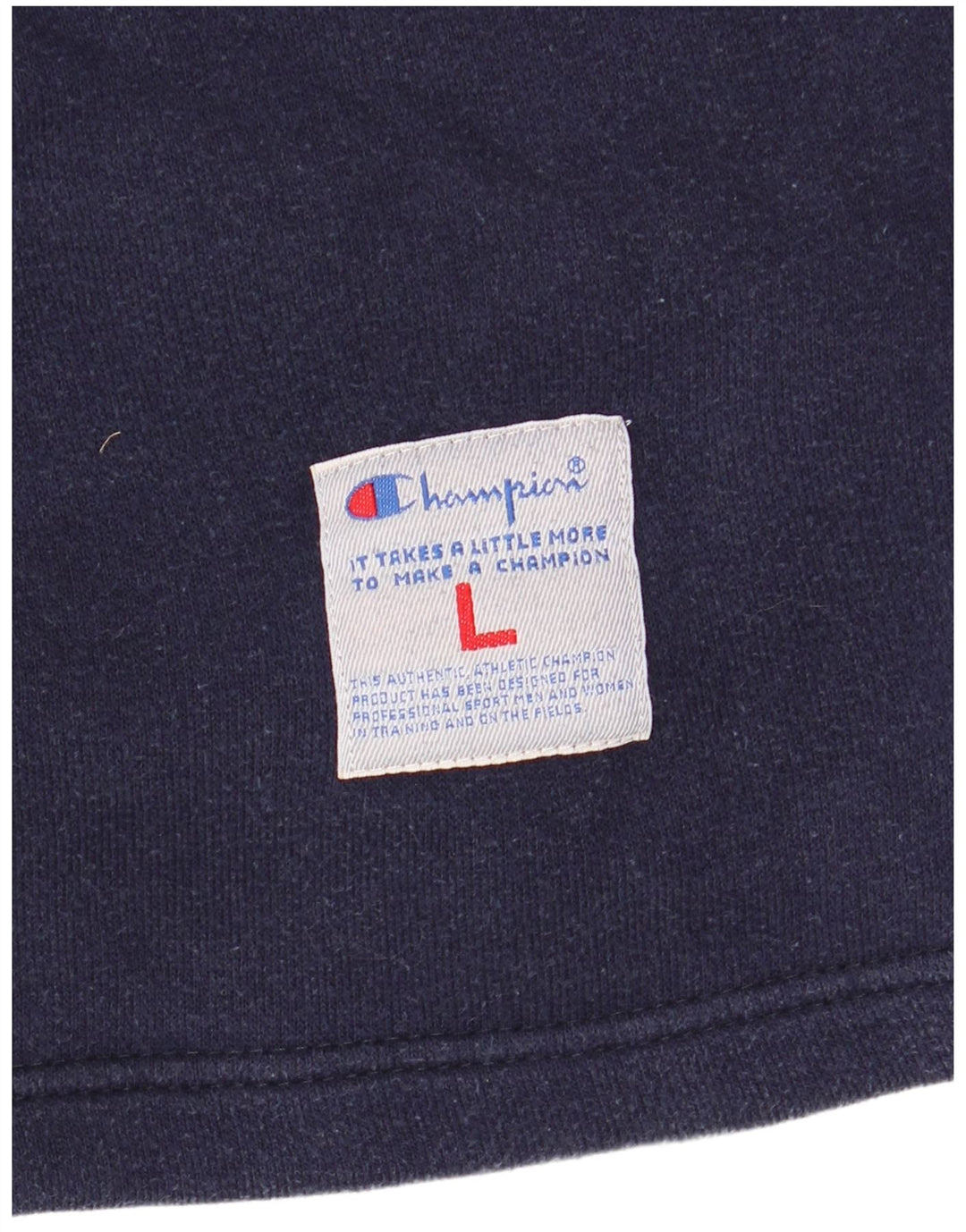 CHAMPION Dame Oversized Grafisk Sweatshirt Jumper UK 16 Large Navy Blue