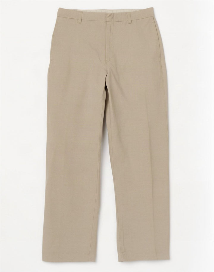 Vintage lige chinobukser til mænd W32 L30 Beige
