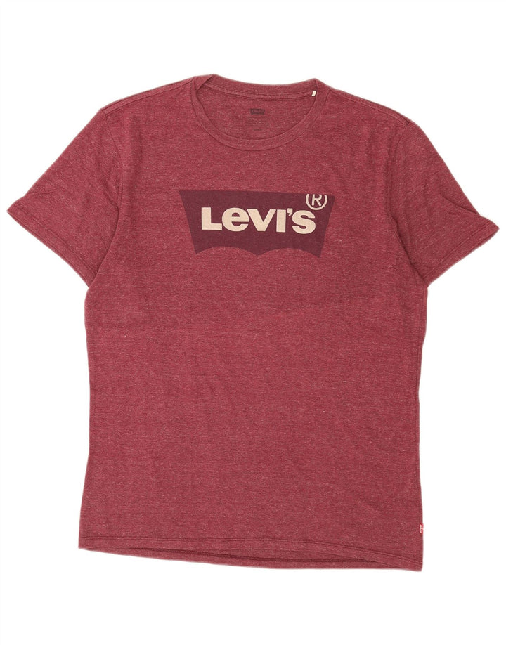 LEVI'S Herre grafisk T-shirt Top Medium Burgundy