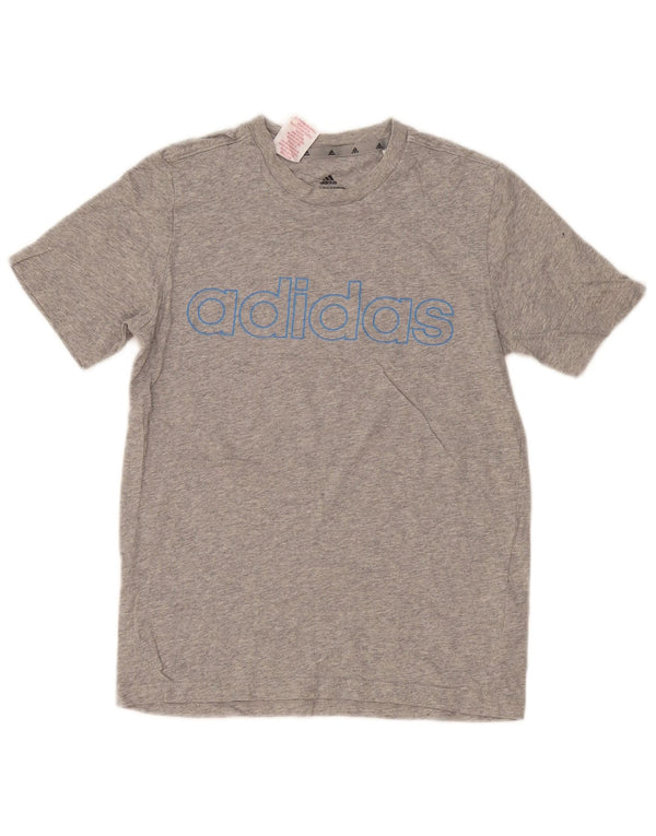 Adidas drenge grafisk t-shirt top 11-12 år grå bomuld