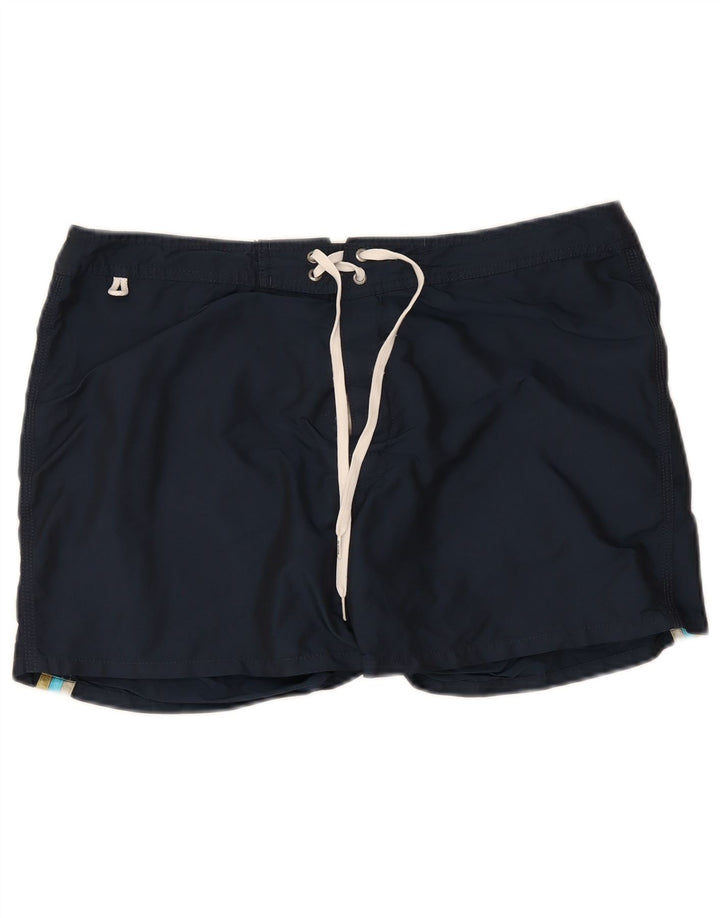 Sundek Badeshorts til mænd store marineblå stribet polyester