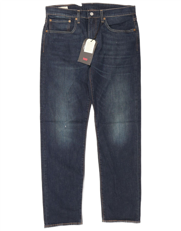 LEVI'S Herre 502 tilspidsede jeans W34 L32 Marineblå bomuld