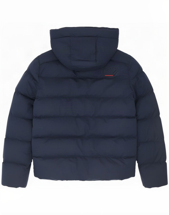 Superdry Herre hættepolstret jakke UK 36 Small Navy Blue Polyester