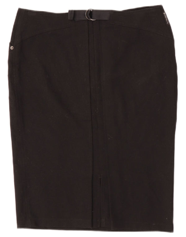 Armani Womens Pencil Skirt UK 12 Medium W30 Black Polyester