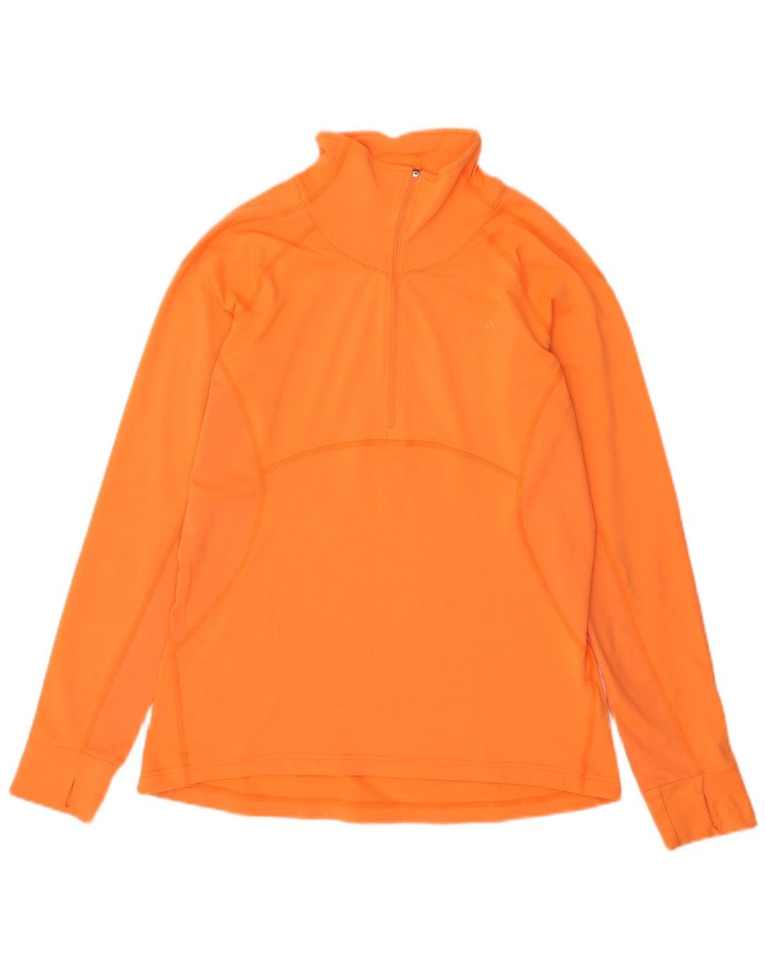 ADIDAS Dame Climalite Pullover Træningsdragt Top UK 16/18 Large Orange