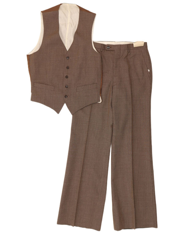 Vintage Herre 2-delt sæt IT 48 Medium W28 L32 Brun