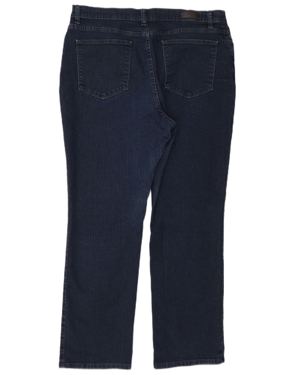 Lee Dame Petite Classic Fit Straight Jeans US 16 2XL W34 L28 Blå Bomuld