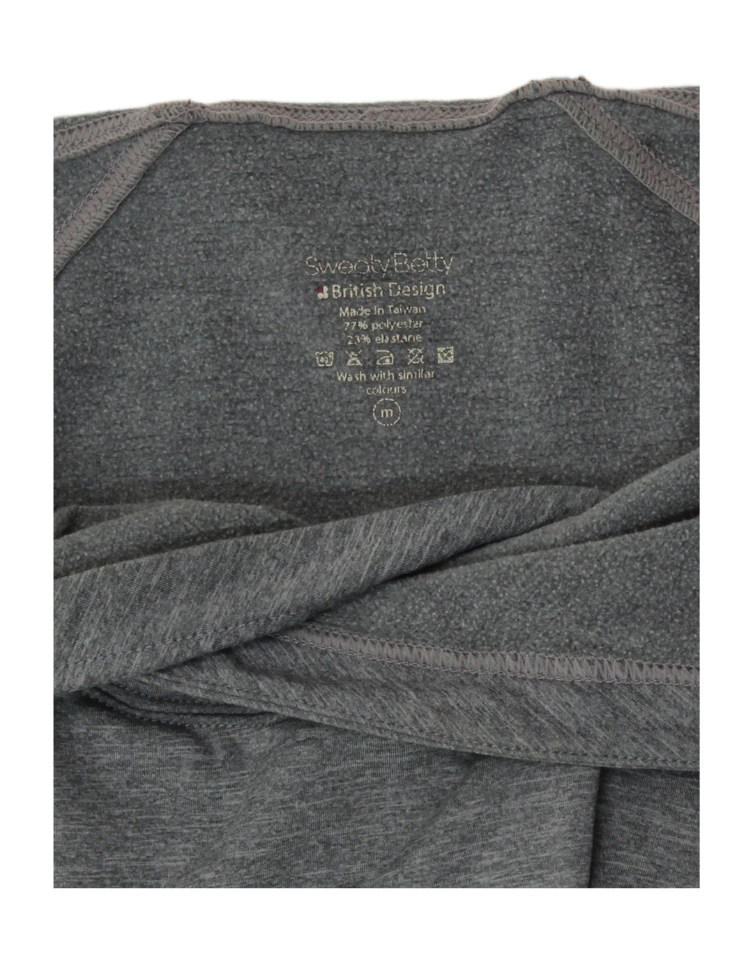 Sweaty Betty Dame Hoodie Jumper UK 14 Medium Grey Flecked Polyester