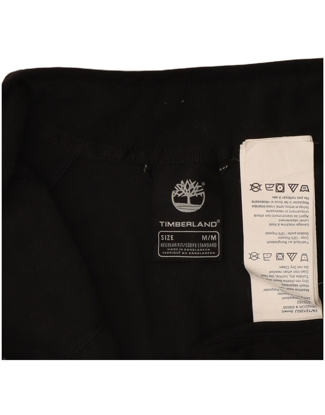 TIMBERLAND Dame Regular Fit Fleecejakke UK 14 Medium Sort Polyester