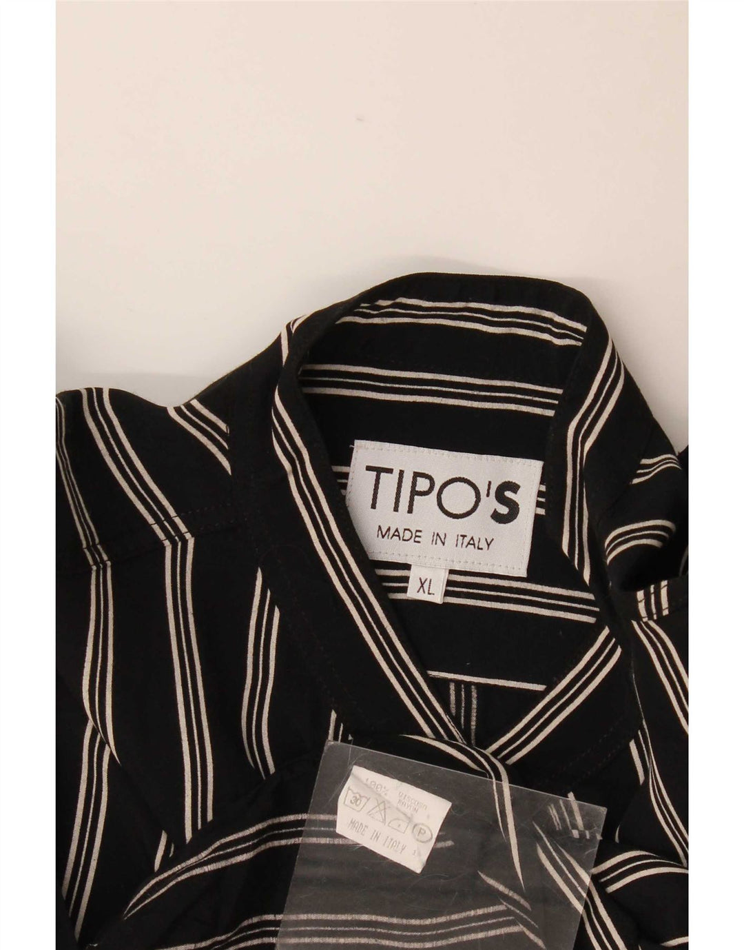 Tipo' S Herreskjorte XL Sort Stribet Viscose