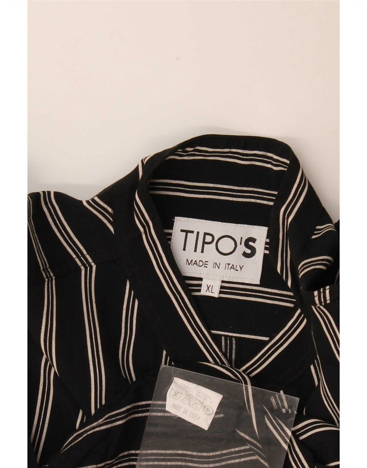 Tipo' S Herreskjorte XL Sort Stribet Viscose