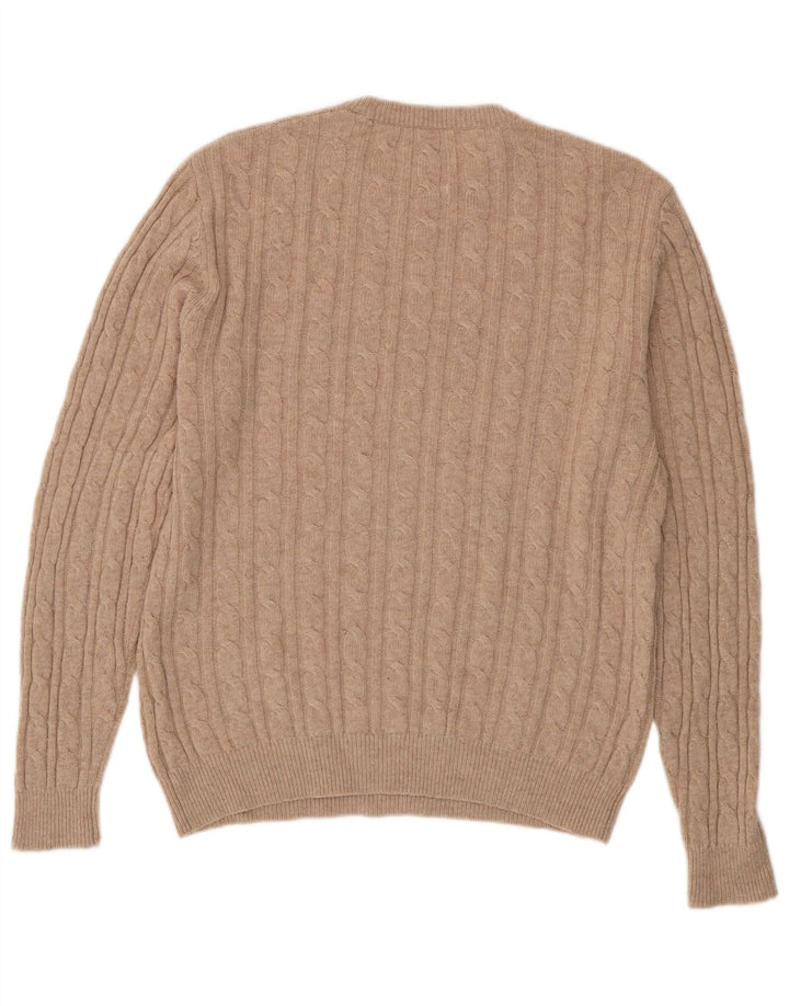JACK WILLS Herre The Marlow Crew Neck Jumper Sweater Stor Beige