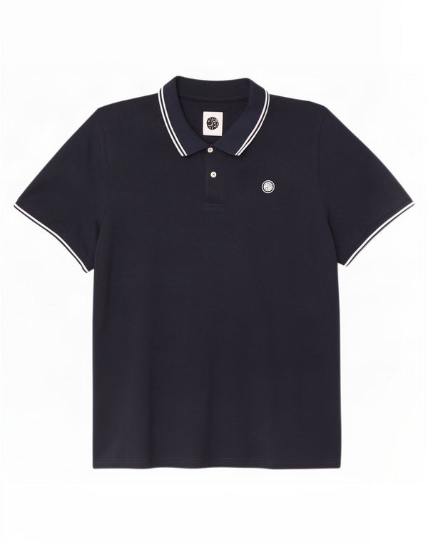 Pretty Green Polo Shirt til mænd 2XL marineblå stribet polyester