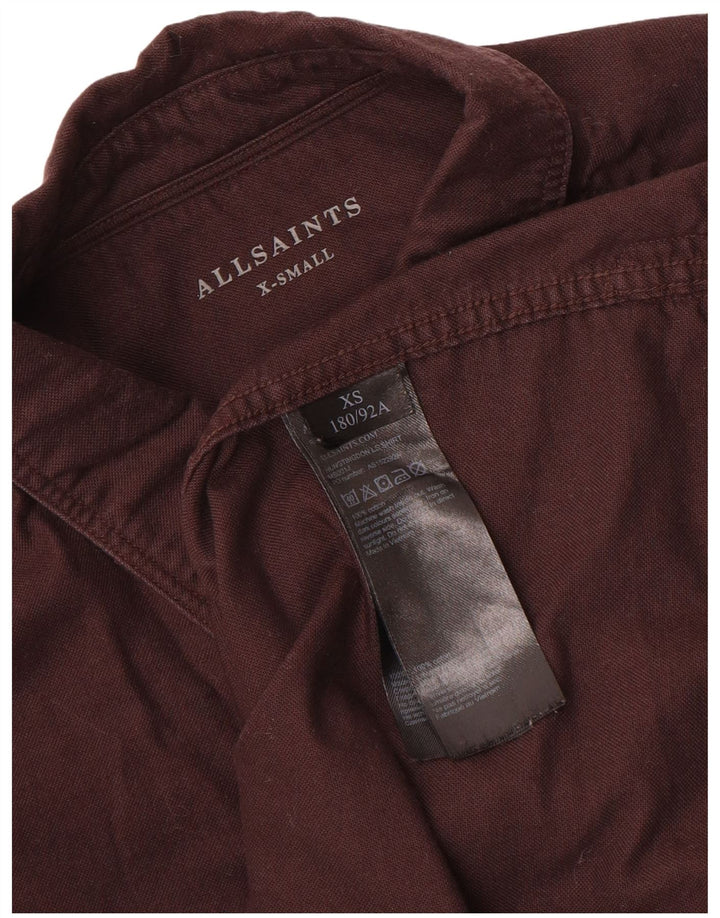 All Saints Herreskjorte XS Maroon Cotton