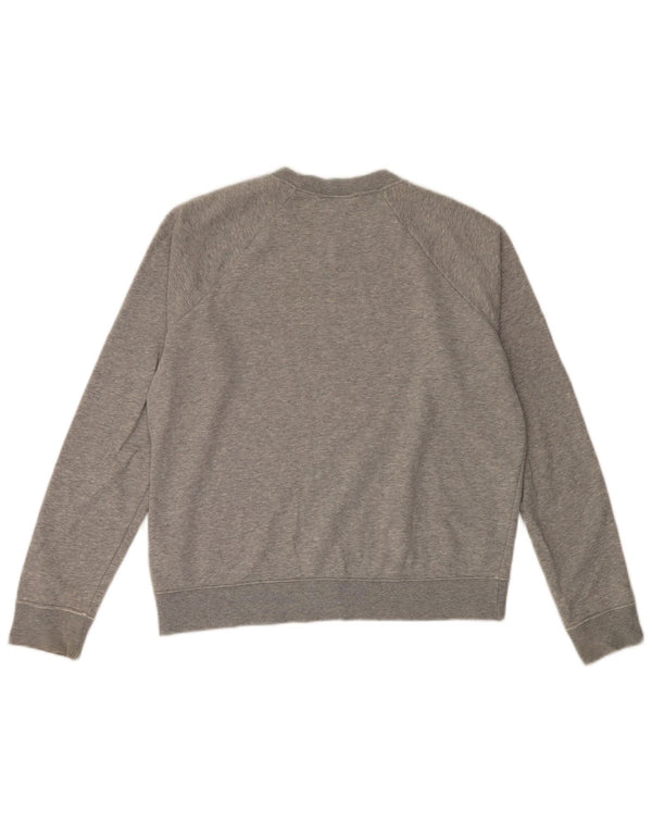 Nike Dame Grafisk Sweatshirt Jumper UK 14 Medium Grey Bomuld