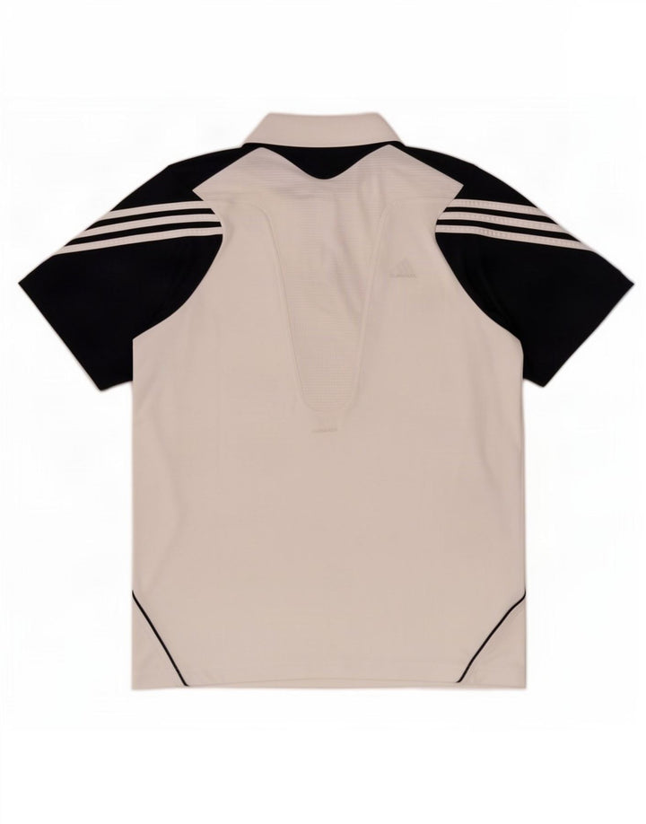 Adidas Herre Clima 365 Polo Shirt Medium White Colourblock Polyester