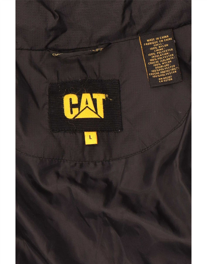 Caterpillar Herre Polstret Gilet UK 40 Stor sort nylon