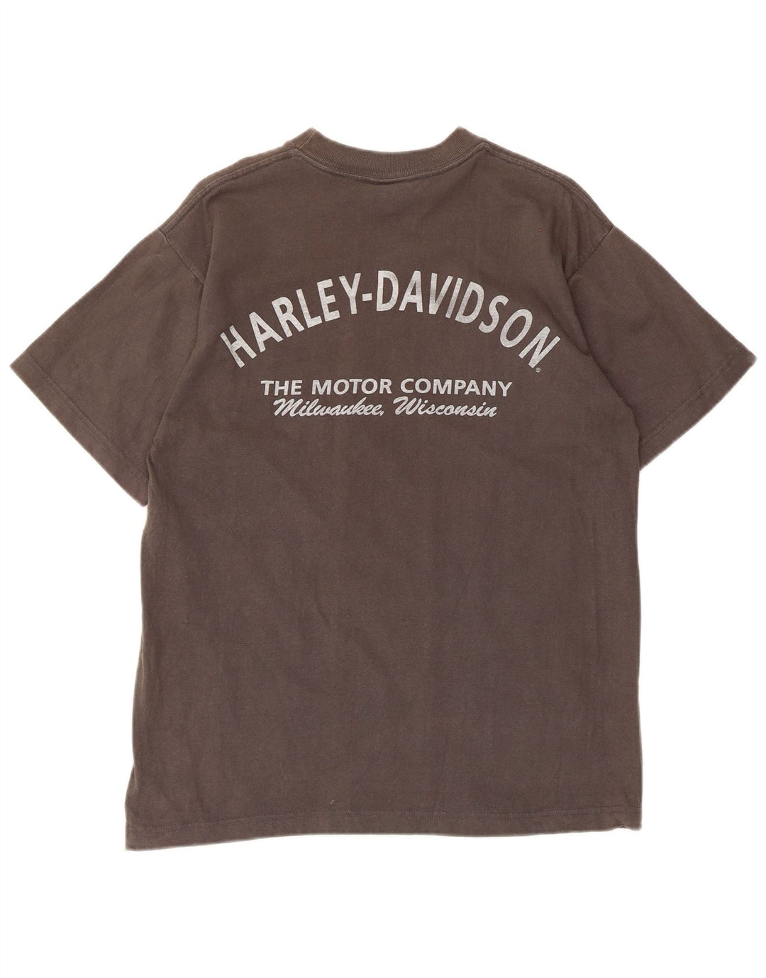 Harley Davidson Herre grafisk T-shirt top mellemgrå bomuld