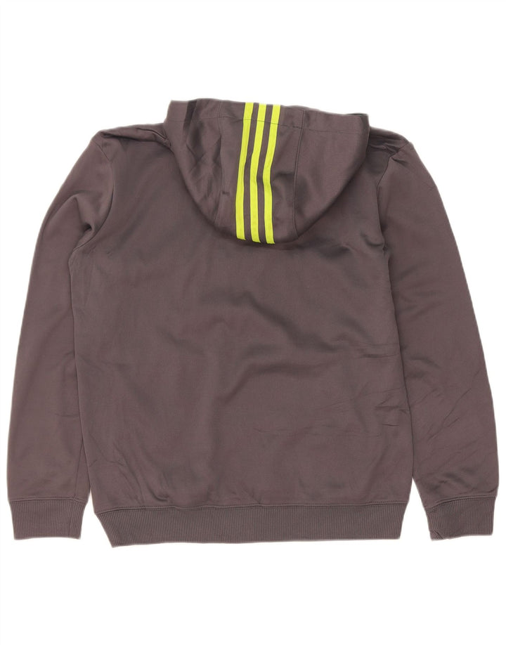 Adidas Grafisk hættetrøje til mænd mellemgrå Colourblock Polyester