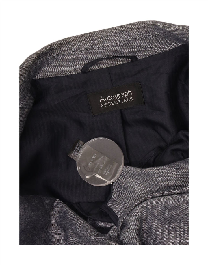 Marks & Spencer Dame Autograph Blazer Jacket UK 14 Large Navy Blue