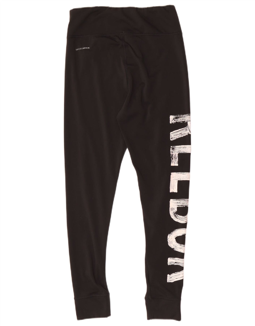 Reebok Womens Grafiske Leggings UK 8/10 Small Black Polyester